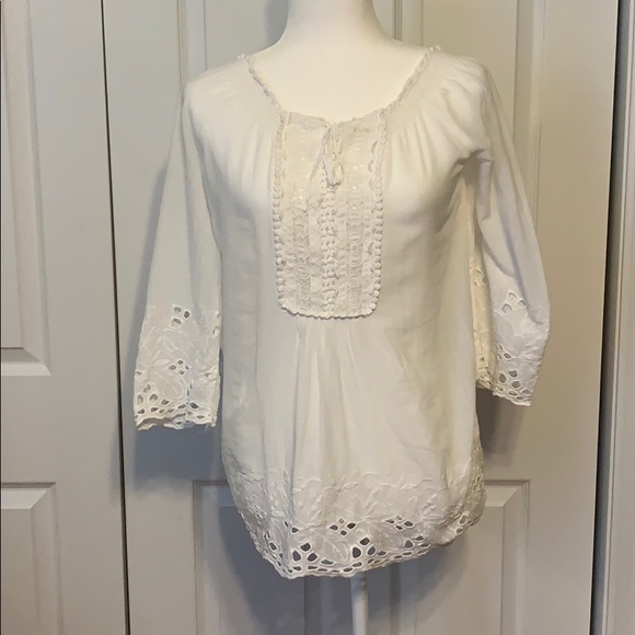 Chico's Tops - Chico’s white long sleeve top-size S